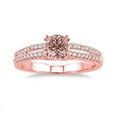 thumbnail image 2 of Superb 1.25 carat Morganite and Diamond Engagement Ring for Women in 14k Rose Gold morganite & diamond engagement ring, 2 of 3