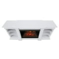thumbnail image 5 of Bowery Hill 81" Modern Wood Entertainment Fireplace TV Stand in White/Black, 5 of 8