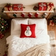 thumbnail image 6 of Yhmxh Christmas Pillow Covers, 18x18 inch Decorative Soft Plush Christmas Snowman Pillow Covers Beige 3D Embroidered Couch Cover Pillow Case for Sofa Bedroom Living Room Holiday Winter Home Decor, 6 of 6