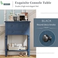 thumbnail image 5 of Narrow Console Table with Drawers and Storage Shelves, Farmhouse Sofa Tables for Living Room, Entrance Tables for Front Door Corridor, Office, Navy, 5 of 9