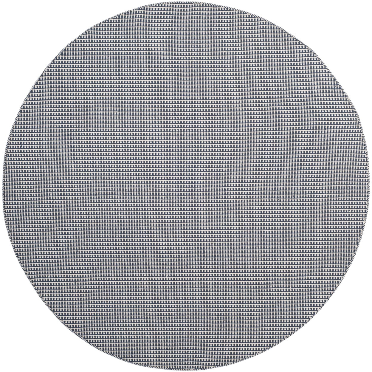 SAFAVIEH Montauk Patton Geometric Cotton Runner Rug, Ivory/Navy, 2'3" x 10'