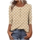 thumbnail image 2 of mfyjkho Tops Para Mujer, Camiseta De Manga 3/4 Con Botones Estampados Para Mujer, Cómoda Y Casual, Holgada Tops Y Blusas Para Mujer L, 2 of 7