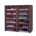 thumbnail image 1 of O’Force 12 Lattices Shoe Racks Storage Cupboard, 6-Row 2-Line Shoe Cabinet for 36 Pairs of Shoes with Non-Woven Fabric Cover, Shoe Storage Organizer, 1 of 11