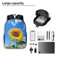 thumbnail image 4 of Disketp Blue Sky Sunflower School Backpack, Lightweight Basic Middle School Bookbags 17 Inch Casual Daypack for Student College, Travel or Outdoor, 4 of 6