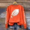 thumbnail image 4 of successthop Womens Football Sweatshirt Game Day Rugby Graphic Fleece Crewneck Long Sleeve Hoodie Pullover Tops Blouses, 4 of 4