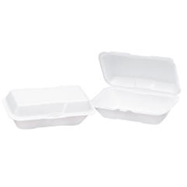 Foam Hinged Hoagie Container Extra Large, White