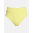 thumbnail image 5 of Time and Tru Women's and Women's Plus Ribbed High Waisted Bikini Bottoms, Sizes XS-3X, 5 of 5