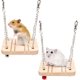 thumbnail image 1 of 2 juegos de columpios para hámster, columpio de madera para hámster, jaula para animales pequeños con cadena, juguetes deportivos cortos para conejillos de indias y hámster dorados -9 x 7 x 1 cm Sincero Electrónica, 1 of 5
