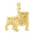 thumbnail image 2 of Ioka-14K Yellow Solid Gold Bulldog Charm Pendant with 1.2mm Box Chain Necklace - 18", 2 of 6
