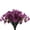 Purple, variant on BadPiggies 10 Bundles Artificial Flowers No Fade Plastic Violet UV Resistant Hanging Plants for Outdoor Garden Porch Window Decor (White)