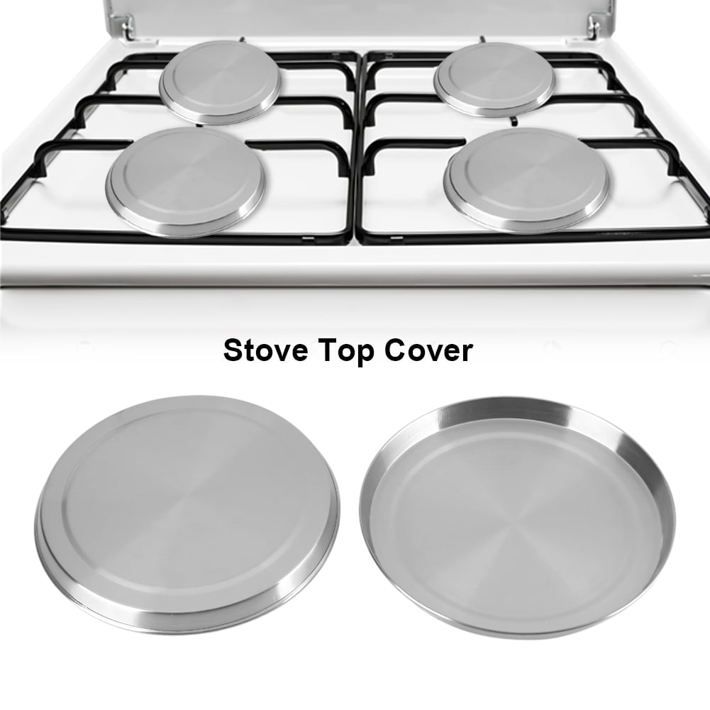 WALFRONT 4Pcs/Set Stainless Steel Kitchen Stove Top Burner Covers