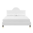 thumbnail image 5 of Modway Aurora Performance Velvet King Bed in White, 5 of 10