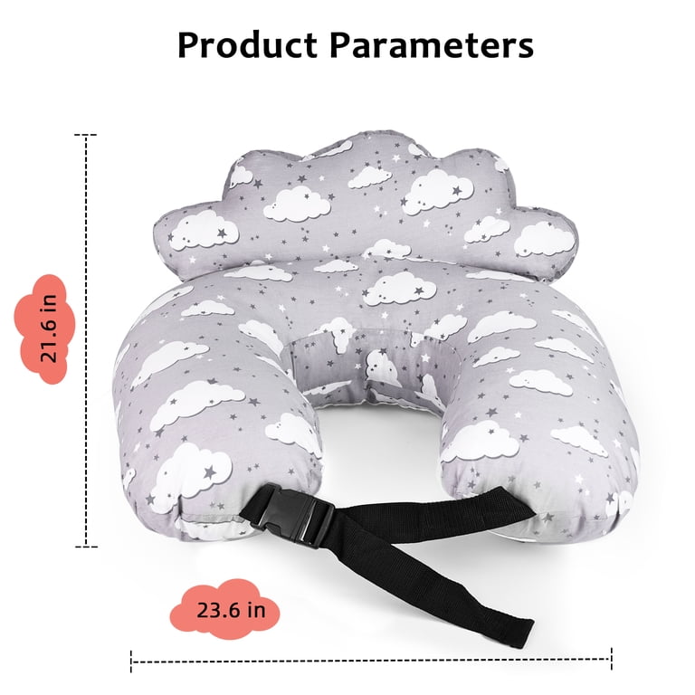 Rupoun Nursing Pillow with Waist Strap, Gray photo 2