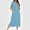 Light Blue, variant on Women Fall Winter Sleepwear,Women Sleepwear Set,Sleepwear For Women Nightgown,Long Knit Robe With Zipper,Full Length Gradient Color,Pocket,Soft Comfortable For Winter Fall