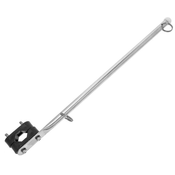 Amosfun Stainless Steel Boat Flagpole Kit Weather Resistant Marine Flagpole for Outdoor