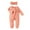 Orange, variant on Newborn Baby Girl Outfits Clothes Knit Jumpsuit Ruffle Romper Newborn Coming Home Outfit for Baby Girl(Pink,0-3M)