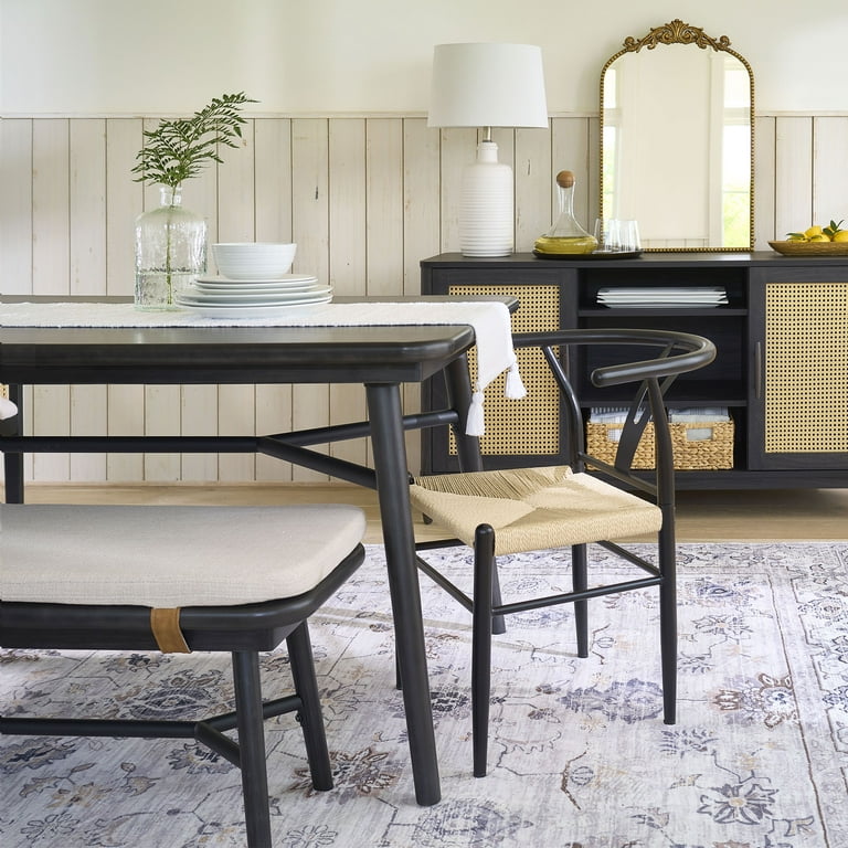 Better Homes Gardens Springwood Dining Bench Charcoal Finish Walmart