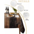thumbnail image 2 of Black Brown Board Table Cloth, Vintage Chic Shabby Wooden Grain Waterproof Tablecloth for Square Tables, Reusable Washable Fabric Table Cover for Restaurant Kitchen Dining Tables 54"x54", 2 of 6
