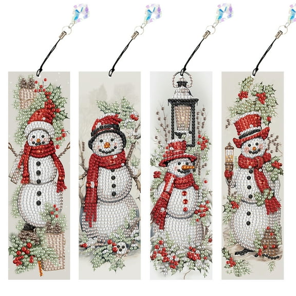 4pcs Diamond Art Painting Kit Christmas Snowman