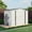 White, variant on 6X4 FT Outdoor Storage Shed with Window, Metal Garden Tool Shed with Vents and Lockable Double Doors, Waterproof Organization for Patio/Backyard/Lawn Storage, White