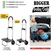 dbest products Portable Bigger Collapsible Folding Wagon Trolley Dolly, Black