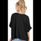 thumbnail image 4 of Camiseta Holgada Informal de Verano para Mujer, de Corta, Básica, para Entrenamiento y Gimnasio. Negro L, 4 of 8