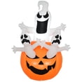 thumbnail image 3 of HOMCOM 6FT Inflatable Halloween Jack-O-Lantern and Ghosts, Inflatable Outdoor LED Yard Display, Built -in LED, 3 of 10