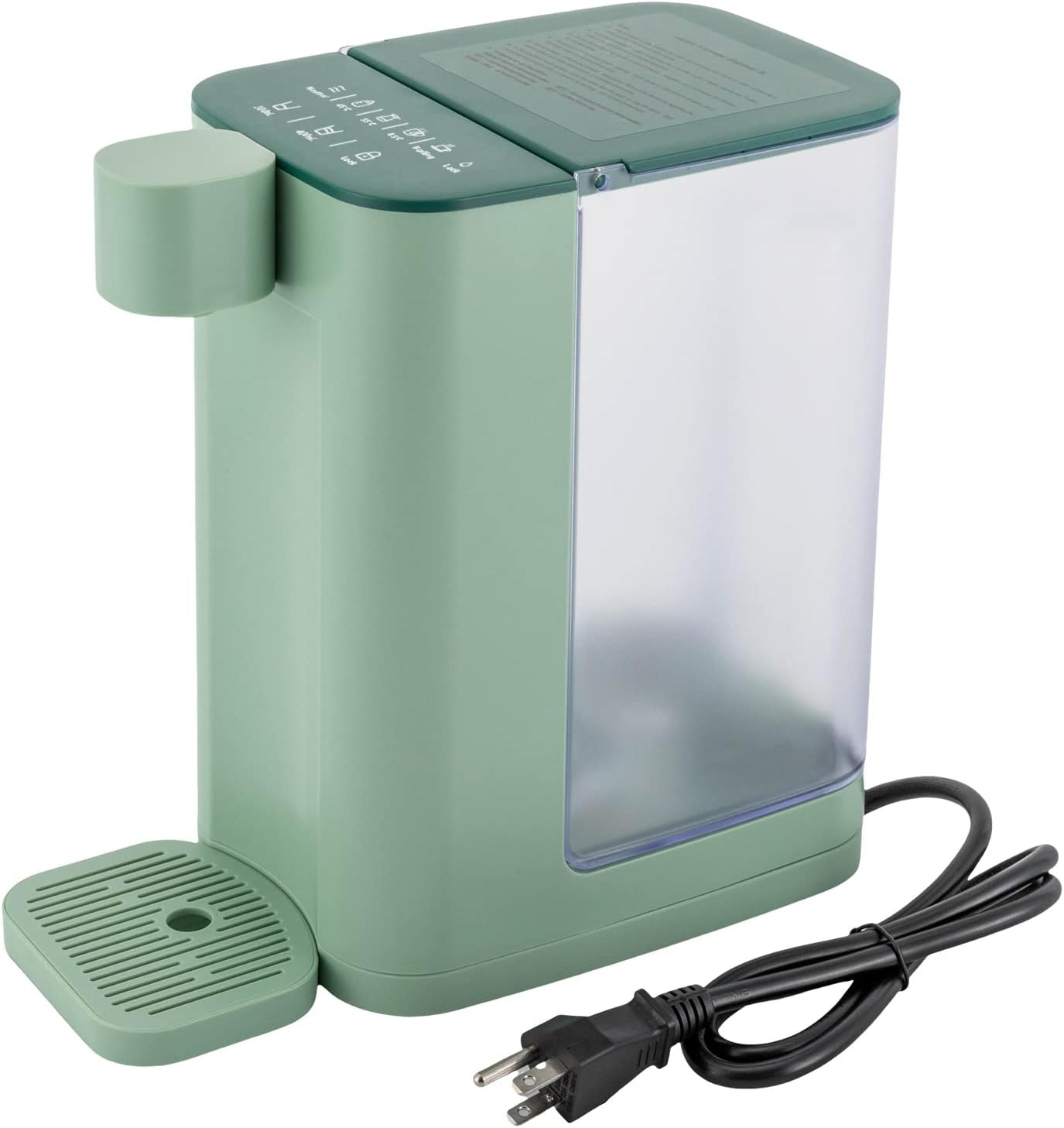 102Oz Instant Electric Kettle with 5 Temperatures, 1600W Instant Portable Hot Water Dispenser, Quick-Heating Water Dispenser with Night Light and Safety Lock for Homes, Offices, Schools (Green)