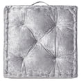 thumbnail image 6 of SAFAVIEH Belia Solid Floor Pillow, 25" x 25", Silver, 6 of 8