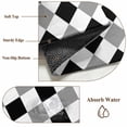 thumbnail image 6 of Black Grey Plaid Area Rugs 6'x9', Washable Small Throw Rugs for Kitchen Dining room, Modern Geometric Minimalist Checkered Indoor Outdoor Rug Non-Slip Low Pile Carpet Runner Reversible Floor Mats, 6 of 8