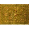 thumbnail image 1 of Ahgly Company Machine Washable Indoor Rectangle Oriental Yellow Industrial Area Rugs, 7' x 9', 1 of 4