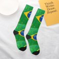 thumbnail image 6 of Knee High Socks for Women Brazil Flag Long Tube Sock Uniform Socks, 6 of 7