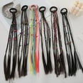 thumbnail image 2 of Nvzi -b Braids Hair Extensions for Kids Braided Hairpieces with Rubber Bands Long Braided Ponytail ExtensionTies for Cosplay Hair Accessories for Birthday Party Prom-B03, 2 of 2