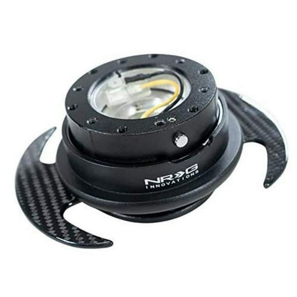 NRG SRK-650CF-1 Gen 3.0 Black Body & Carbon Fiber Ring with Carbon Fiber Handles Quick Release Kit