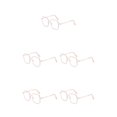 thumbnail image 2 of Minnieouse Gafas para miopía de Metal antiazul, gafas cuadradas transparentes para ordenador, gafas para hombre, estudiante, rosa 200, miopía Type2 NO2, 2 of 6