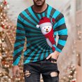 thumbnail image 1 of Blusas y camisas de manga larga con cuello redondo para hombre, estilo casual, cuello redondo, manga larga, camiseta estampada de Halloween, blusa de poliéster para hombre., 1 of 5