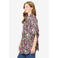 thumbnail image 3 of Woman Within Plus Size Pintucked Button Down Gauze Shirt, 3 of 4