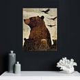 thumbnail image 5 of Nawypu  Vintage Animal Canvas Wall Art Forest Deer Bear Picture Art Prints  Brown Farmhouse Painting for Home Cabin Wall Decoration Gallery Wrapp Ready to Hang Each Piece, 5 of 5