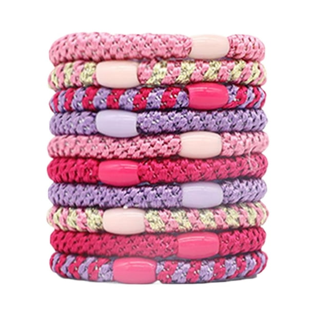 Accesorios para el cabello Qarigey 10 piezas multicolores lazos ajustables para mujeres
