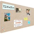 thumbnail image 1 of Large Bulletin Board X es Felt Board Notice Pin Board ; x ;Cork Board Alternative for Wall Self-Adhesive Vision Board Mood Board Foldable Photo Board with Pushpi, 1 of 2