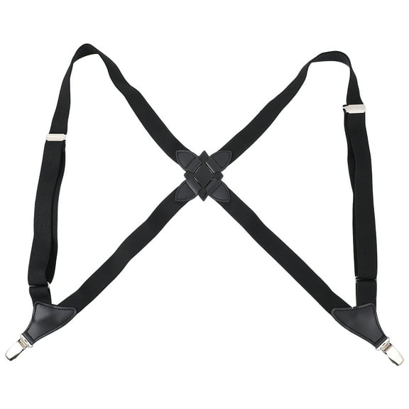PENIKOKO 1Pc Black Clip on Adjustable Suspender Trouser Strap Unisex Fashion Accessory for Jeans and Trousers
