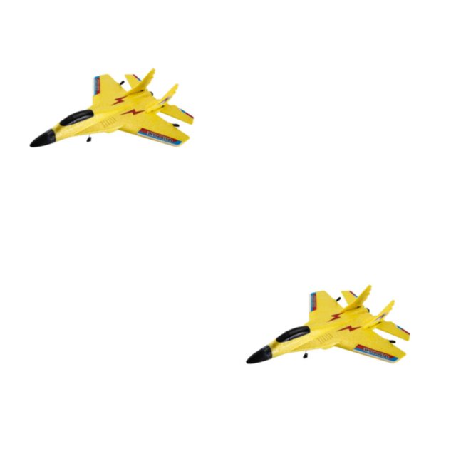 Maytalsory Modèle d'Avion Planeur Jouets Volants pour Garçons Adultes Enfants Durable et Amusant Jaune 2ensemble