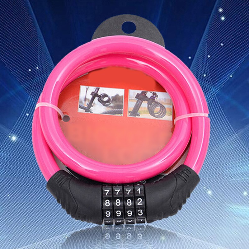 Portable Combination Number Code Bike Bicycle Lock Steel Cable Chain