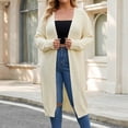 thumbnail image 4 of Gamivast Long Cardigan Sweaters for Women Plus Size Open Front Chunky Knit Lightweight Duster Outerwear Casual Fall Winter Tops Loose Fit Ribbed Cuffs Cozy Sweaters, 4 of 6