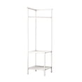 thumbnail image 4 of Abbracc Coat Rack Dorm Sweaters Jackets Scarf Hats Multipurpose Clothes Hanger Stand Two Layer White, 4 of 9