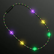 FLASHING BLINKY LIGHTS Fleur de Lis Light Up Necklaces Mardi Gras Beads by FlashingBlinkyLights