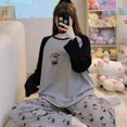thumbnail image 4 of Sanrio-Pijama de Hello Kitty para mujer, traje de manga larga para primavera y otoño, estilo Ins, ocio, se puede usar fuera del hogar, 4 of 4