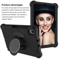 thumbnail image 3 of For Samsung Galaxy Tab A7 Case 10.4-Inch SM-T500 T505 T507, Kickstand Hand Strap Shoulder Strap Rugged Armor Protection Shockproof Case for Samsung Galaxy Tab A7 10.4 2020 Released T500, Black, 3 of 6