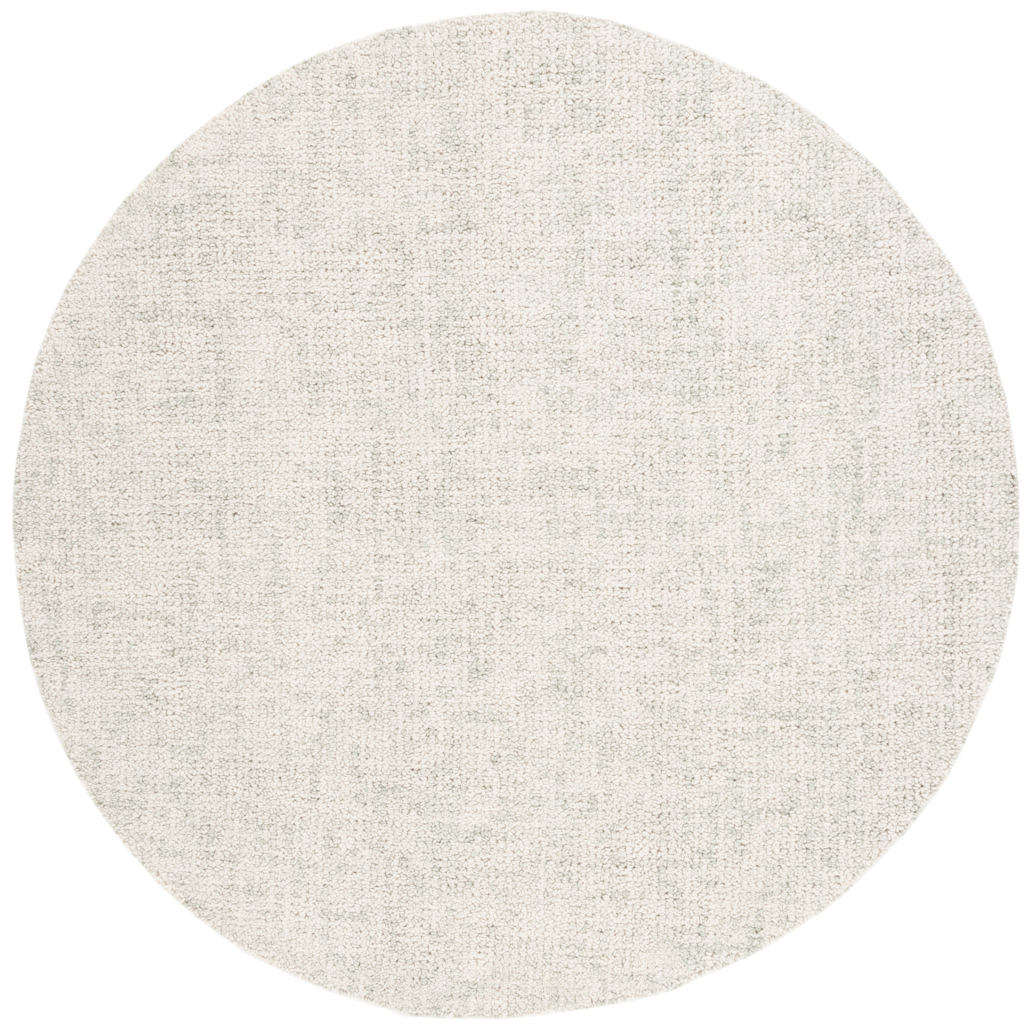 SAFAVIEH Abstract Ethelyn Solid Area Rug, Light Sage/Ivory, 6' x 6' Round