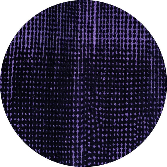 Ahgly Company Indoor Round Abstract Purple Modern Area Rugs, 7' Round